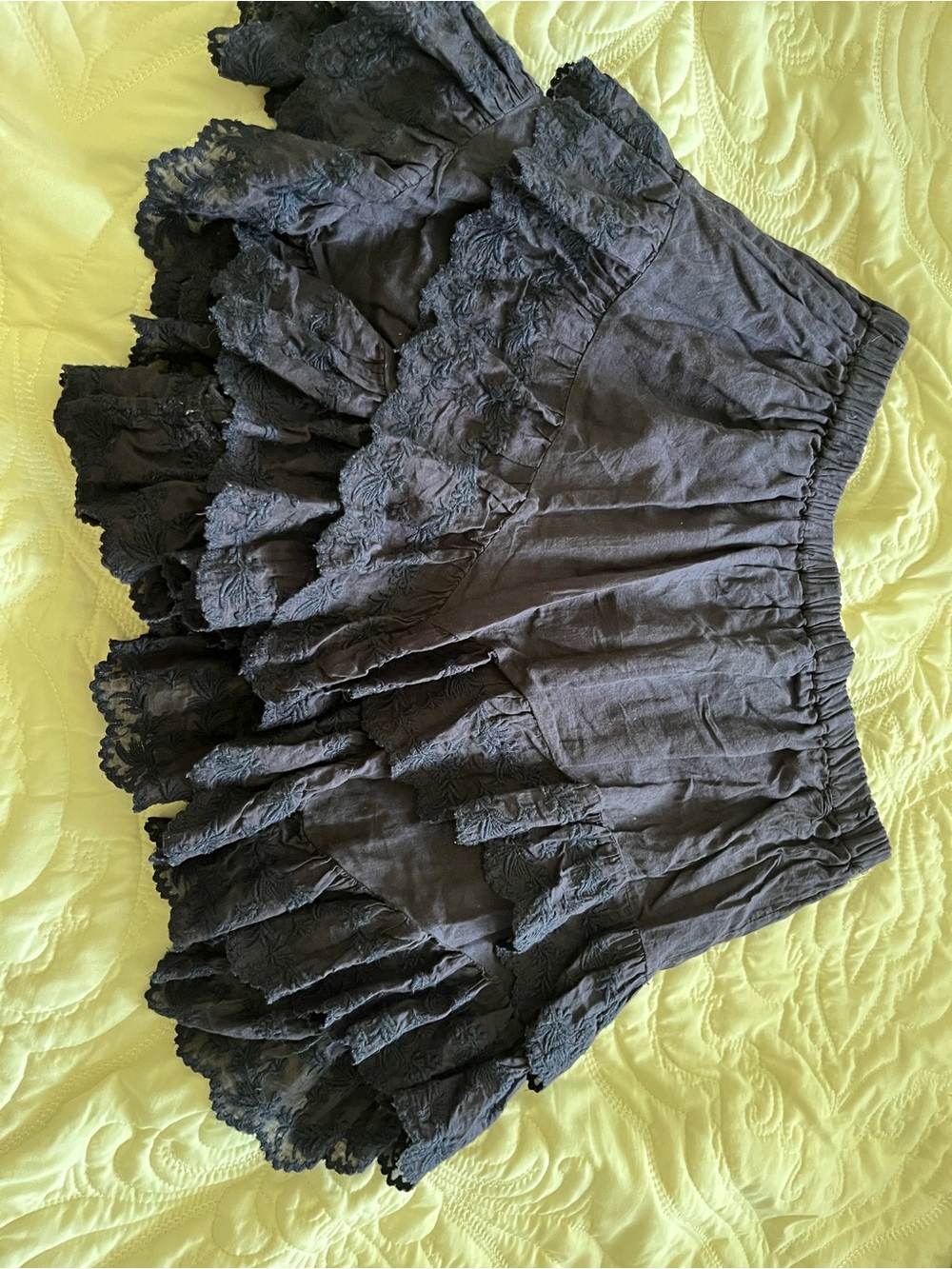 Isabel Marant Black Ruffle-Tiered Mini short skirt size 38 - Picture 4 of 7